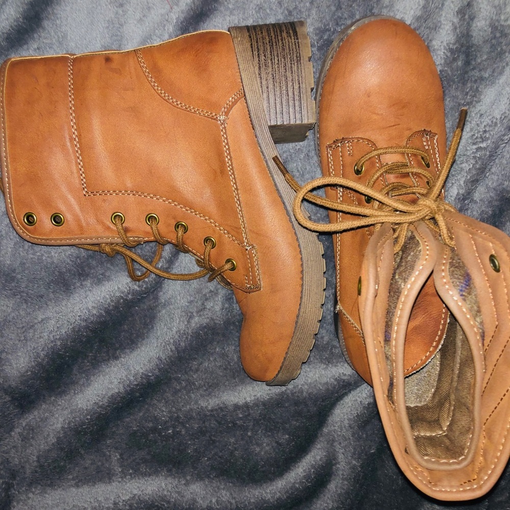 Rock and Candy Brown Combat Boots